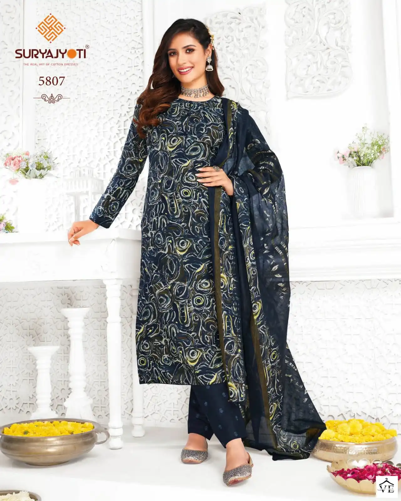 Suryajyot Trendy Cotton Vol 58 Cotton Wholesale Salwar Suit Catalog — Wholesale Salwar Suits, MPA wholesale from Surat - Gallery Image 7