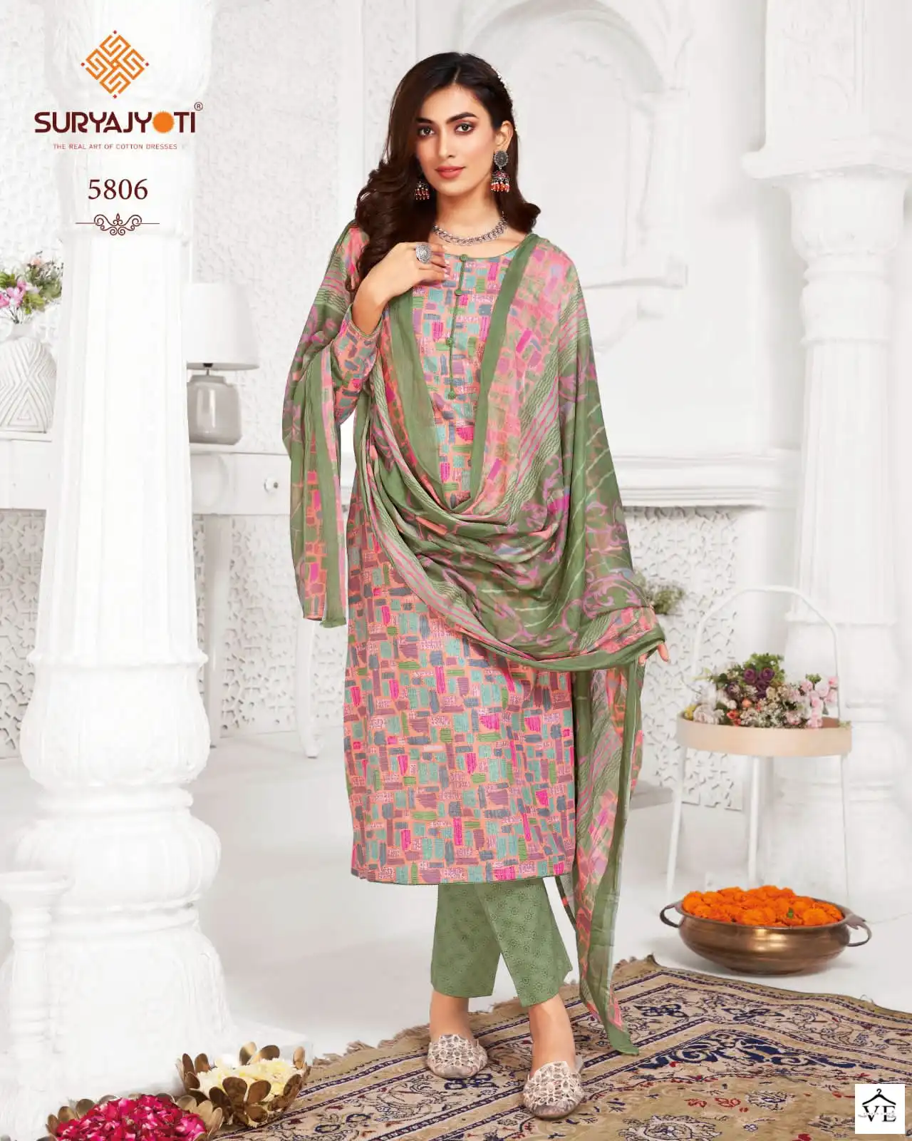 Suryajyot Trendy Cotton Vol 58 Cotton Wholesale Salwar Suit Catalog — Wholesale Salwar Suits, MPA wholesale from Surat - Gallery Image 8