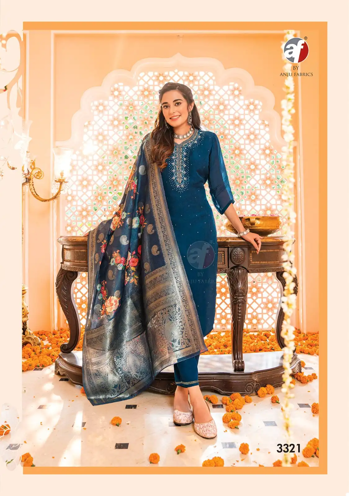 Anju Fabrics Tyohaar Viscose Wholesale Designer Readymade Salwar Suit Catalog — Wholesale Salwar Suits, MPA wholesale from Surat - Gallery Image 3