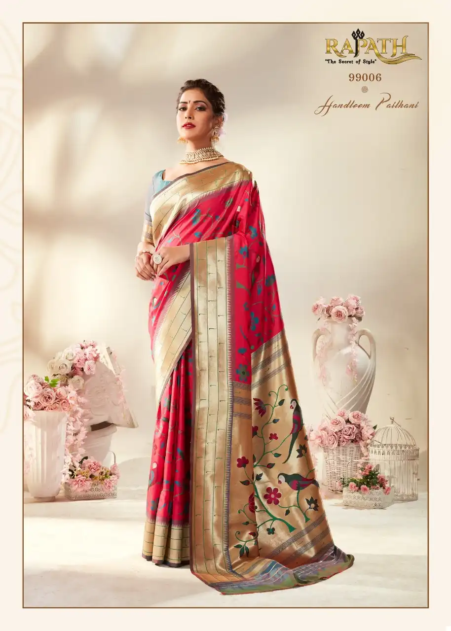 Rajpath Tanishq Paithani Pure Paithani Silk Wholesale Designer Sarees Catalog - Image 4