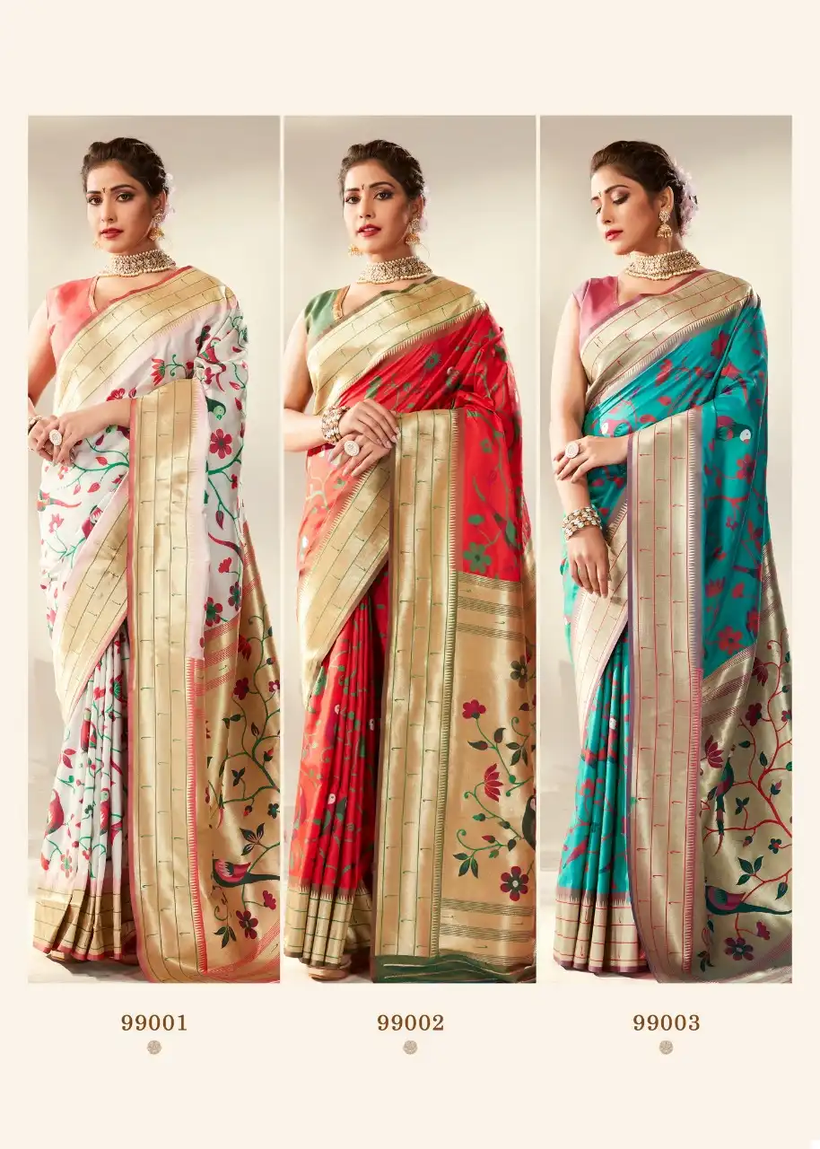 Rajpath Tanishq Paithani Pure Paithani Silk Wholesale Designer Sarees Catalog - Image 6
