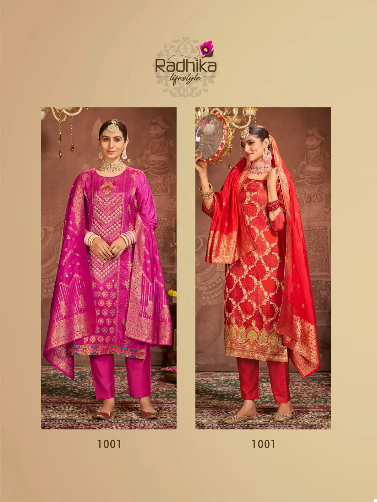 Radhika Lifestyle Utsav Vol 1 Pure Dola Silk Wholesale Designer Readymade Salwar Suit Catalog — Wholesale Salwar Suits, MPA wholesale from Surat - Gallery Image 5