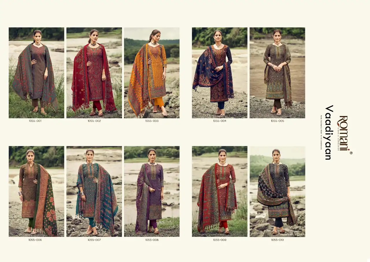 Romani Vaadiyaan Pashmina Wholesale Swarovski Work Designer Winter Wear Salwar Suit Catalog — Wholesale Salwar Suits, MPA wholesale from Surat — view 11
