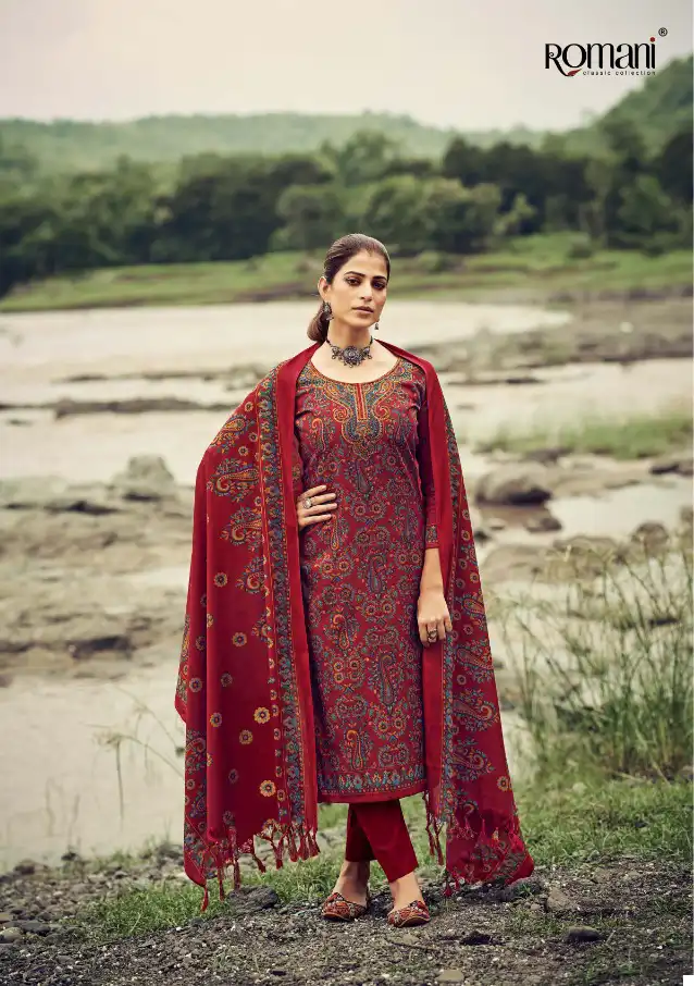 Romani Vaadiyaan Pashmina Wholesale Swarovski Work Designer Winter Wear Salwar Suit Catalog — Wholesale Salwar Suits, MPA wholesale from Surat - Gallery Image 2