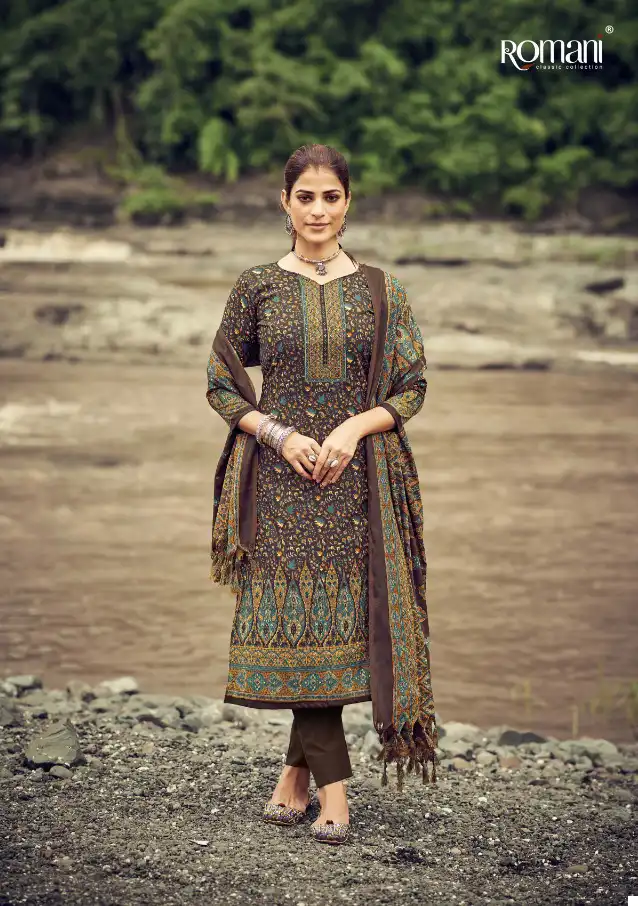 Romani Vaadiyaan Pashmina Wholesale Swarovski Work Designer Winter Wear Salwar Suit Catalog — Wholesale Salwar Suits, MPA wholesale from Surat - Gallery Image 5