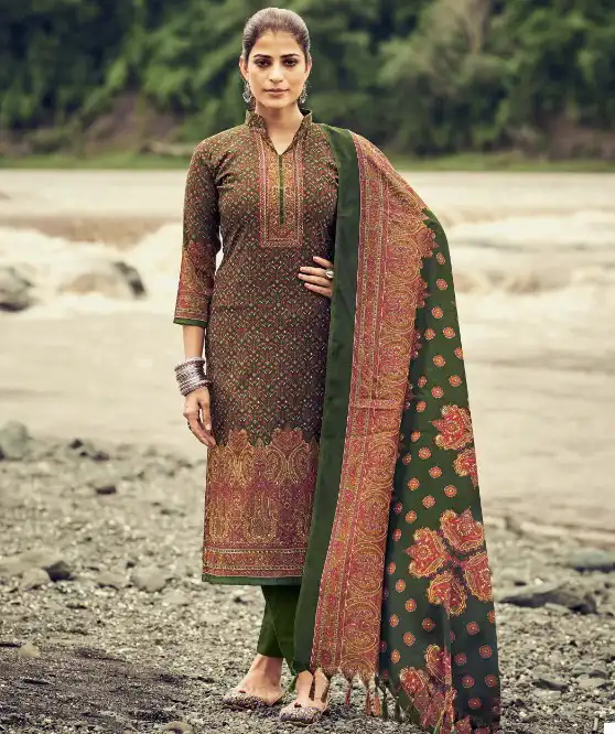 Romani Vaadiyaan Pashmina Wholesale Swarovski Work Designer Winter Wear Salwar Suit Catalog — Wholesale Salwar Suits, MPA wholesale from Surat — view 1