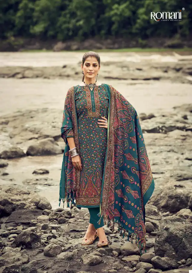 Romani Vaadiyaan Pashmina Wholesale Swarovski Work Designer Winter Wear Salwar Suit Catalog — Wholesale Salwar Suits, MPA wholesale from Surat - Gallery Image 8