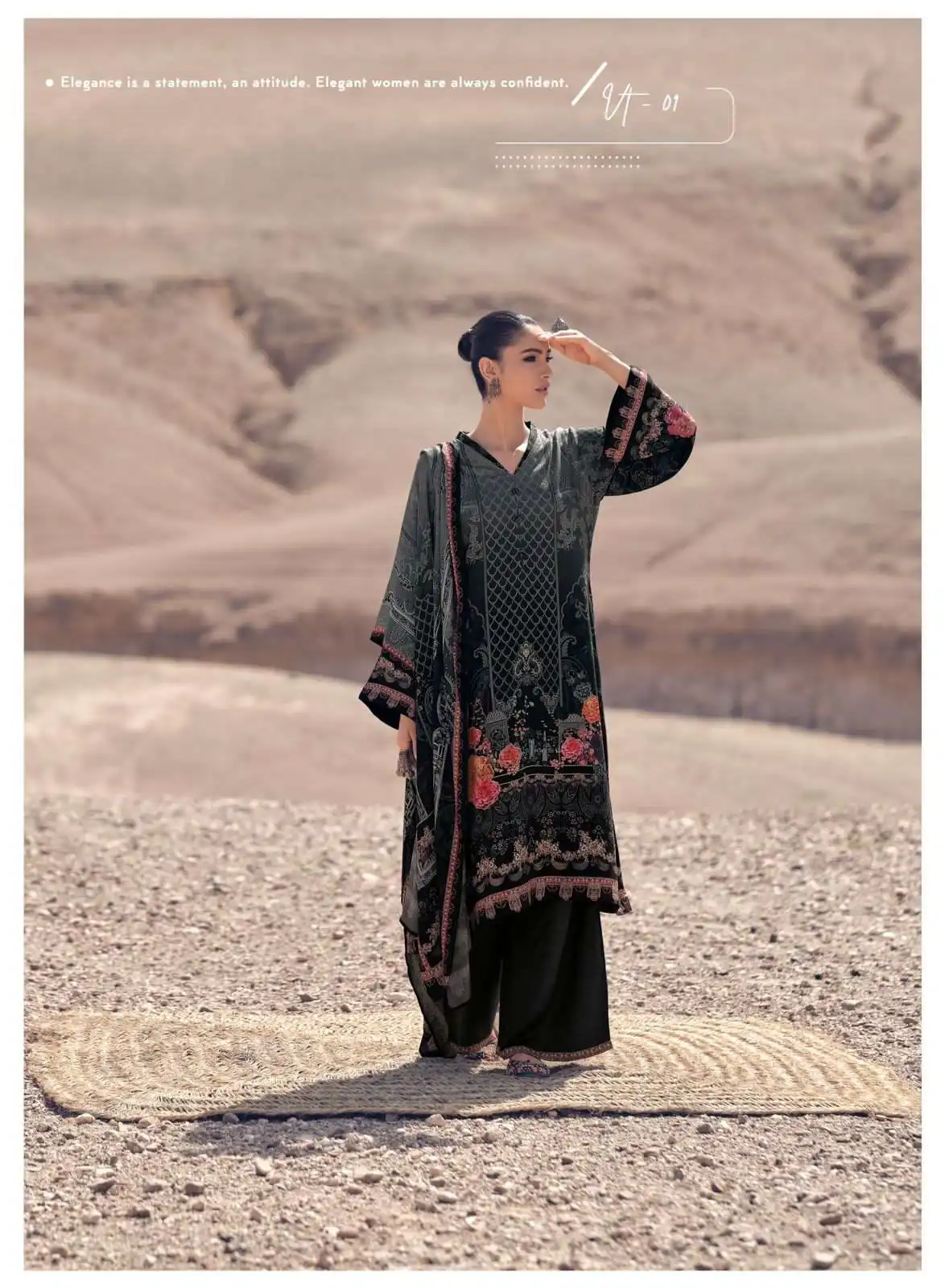 Varsha Valentino Pashmina Wholesale Fancy Hand Work Designer Winter Wear Salwar Suit Catalog — Wholesale Salwar Suits, Varsha wholesale from Surat - Gallery Image 2