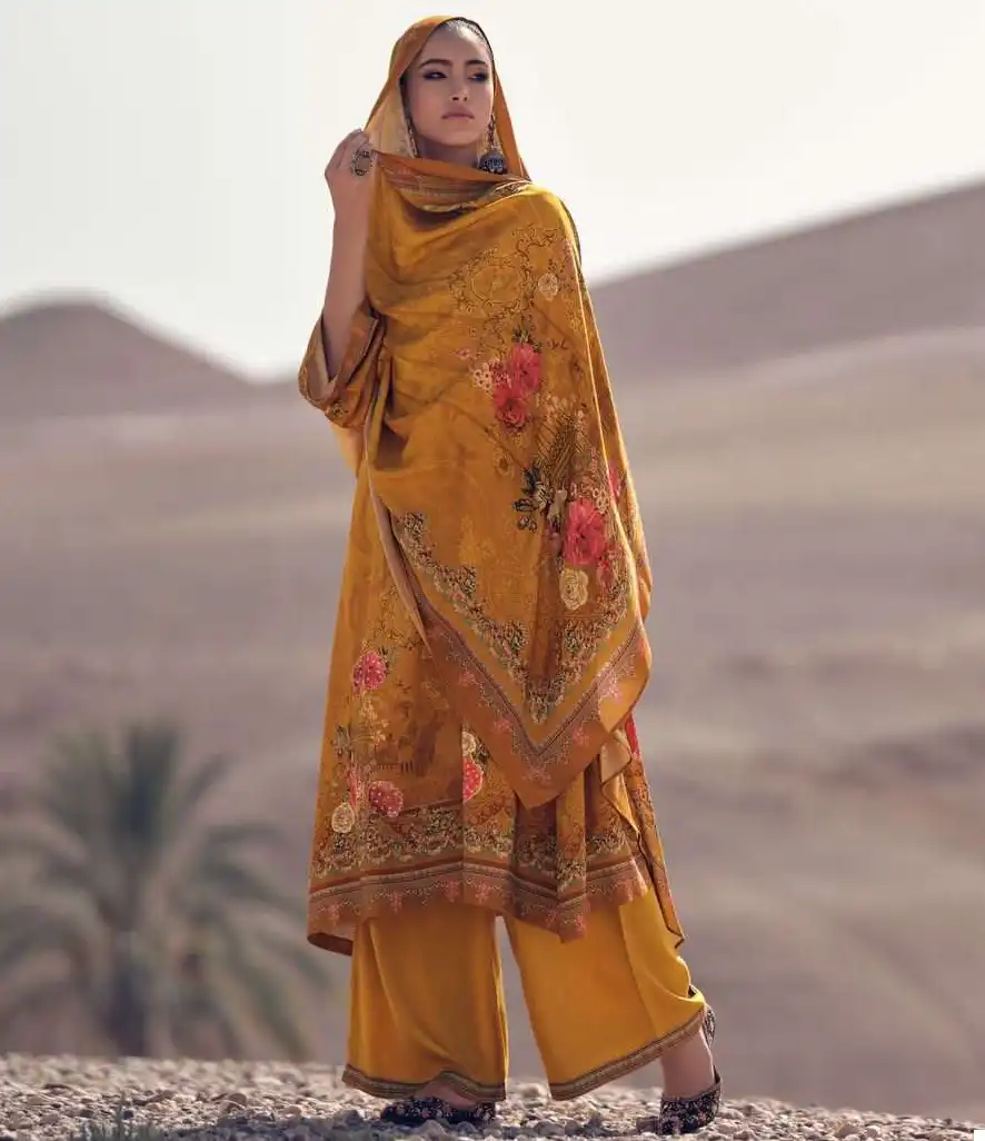 Varsha Valentino Pashmina Wholesale Fancy Hand Work Designer Winter Wear Salwar Suit Catalog — Wholesale Salwar Suits, Varsha wholesale from Surat — view 1