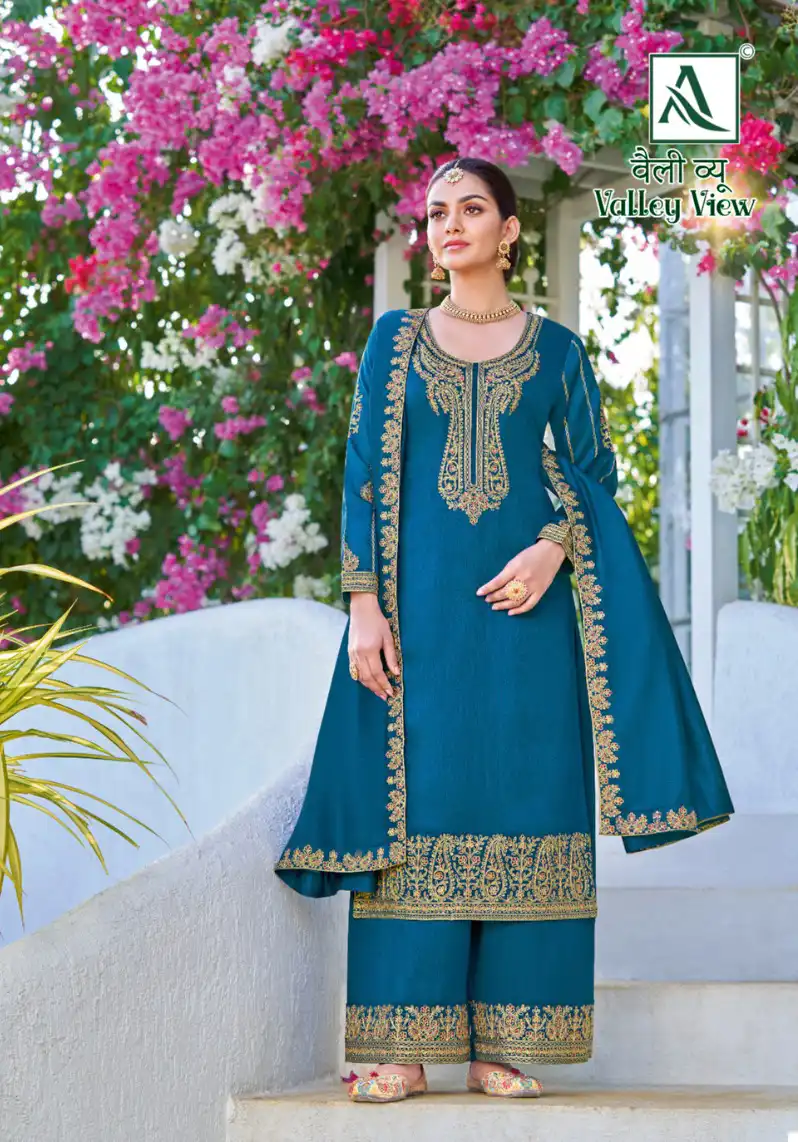 Alok Suits Valley View Silk Wholesale Designer Salwar Suit Catalog — Wholesale Salwar Suits, Alok Suit wholesale from Surat - Gallery Image 2
