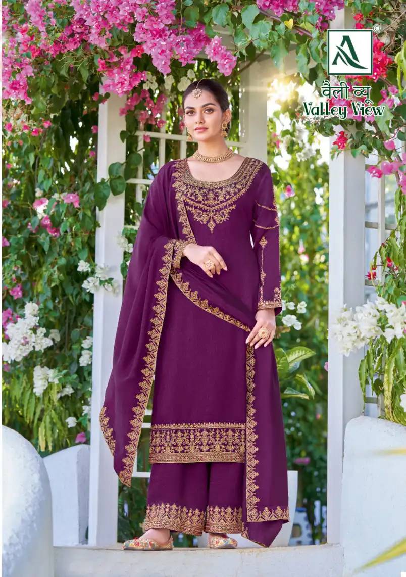 Alok Suits Valley View Silk Wholesale Designer Salwar Suit Catalog — Wholesale Salwar Suits, Alok Suit wholesale from Surat - Gallery Image 3