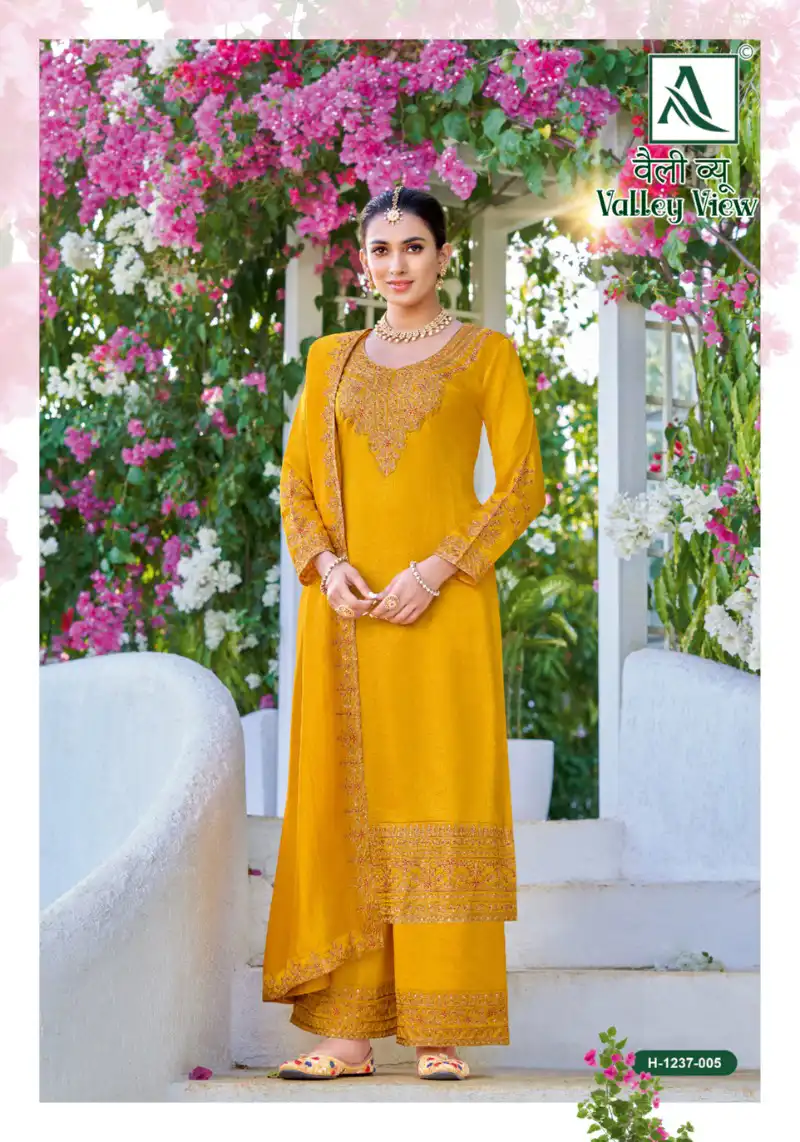 Alok Suits Valley View Silk Wholesale Designer Salwar Suit Catalog — Wholesale Salwar Suits, Alok Suit wholesale from Surat - Gallery Image 4