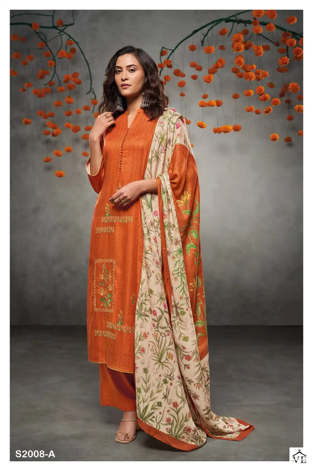 Ganga Variyan 2008 Premium Pure Pashmina Wholesale Woolen Suit Catalog — Wholesale Salwar Suits, Ganga wholesale from Surat - Gallery Image 4