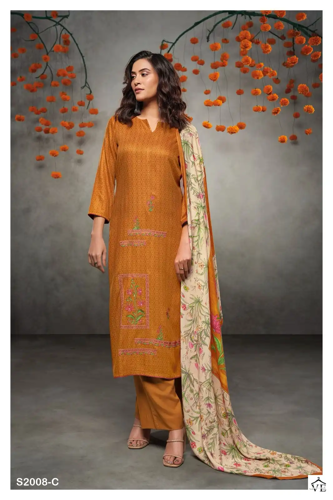 Ganga Variyan 2008 Premium Pure Pashmina Wholesale Woolen Suit Catalog — Wholesale Salwar Suits, Ganga wholesale from Surat — view 5