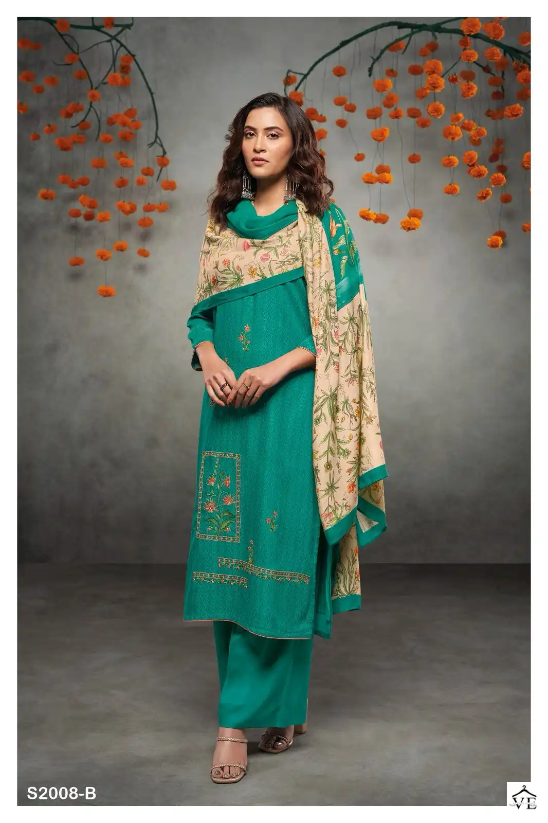 Ganga Variyan 2008 Premium Pure Pashmina Wholesale Woolen Suit Catalog — Wholesale Salwar Suits, Ganga wholesale from Surat - Gallery Image 3