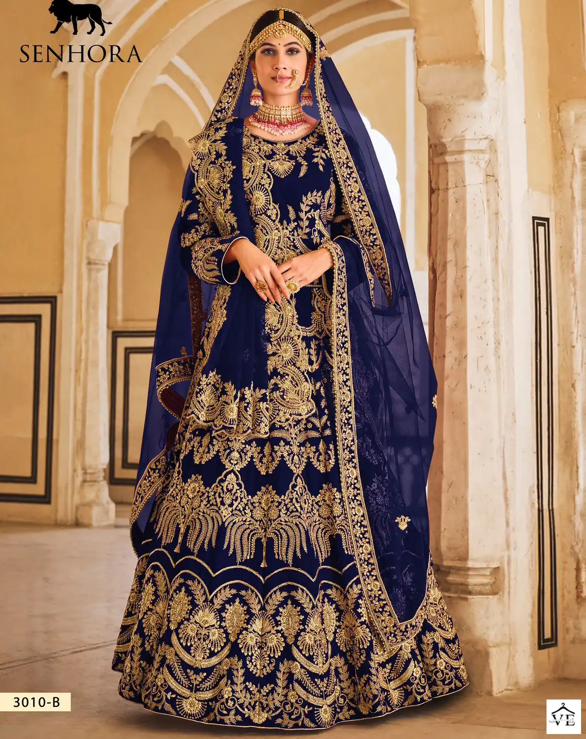 Senhora Vedanshi 9000 Heavy Velvet Wholesale Lehenga — Wholesale Lehenga, MPA wholesale from Surat — view 1