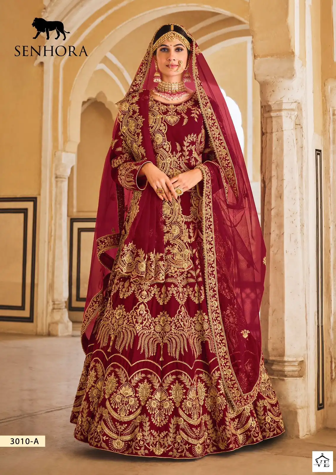 Senhora Vedanshi 9000 Heavy Velvet Wholesale Lehenga — Wholesale Lehenga, MPA wholesale from Surat - Gallery Image 2
