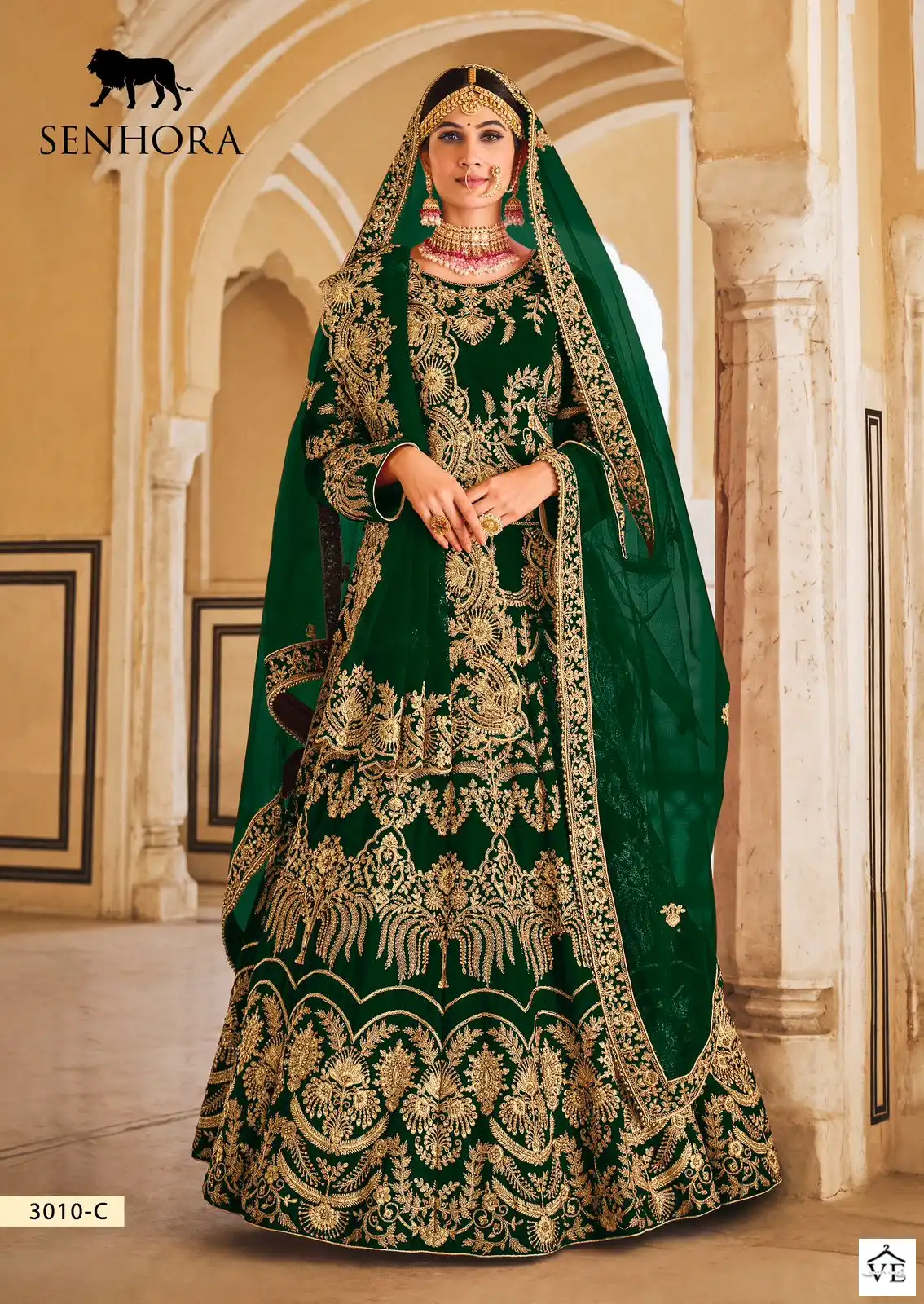 Senhora Vedanshi 9000 Heavy Velvet Wholesale Lehenga — Wholesale Lehenga, MPA wholesale from Surat - Gallery Image 3