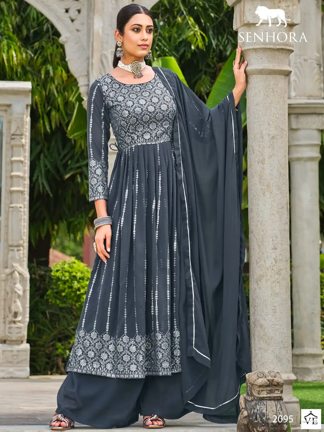 Senhora Vedika Pure Faux Georgette Wholesale Designer Salwar Suit Catalog — Wholesale Salwar Suits, MPA wholesale from Surat — view 1