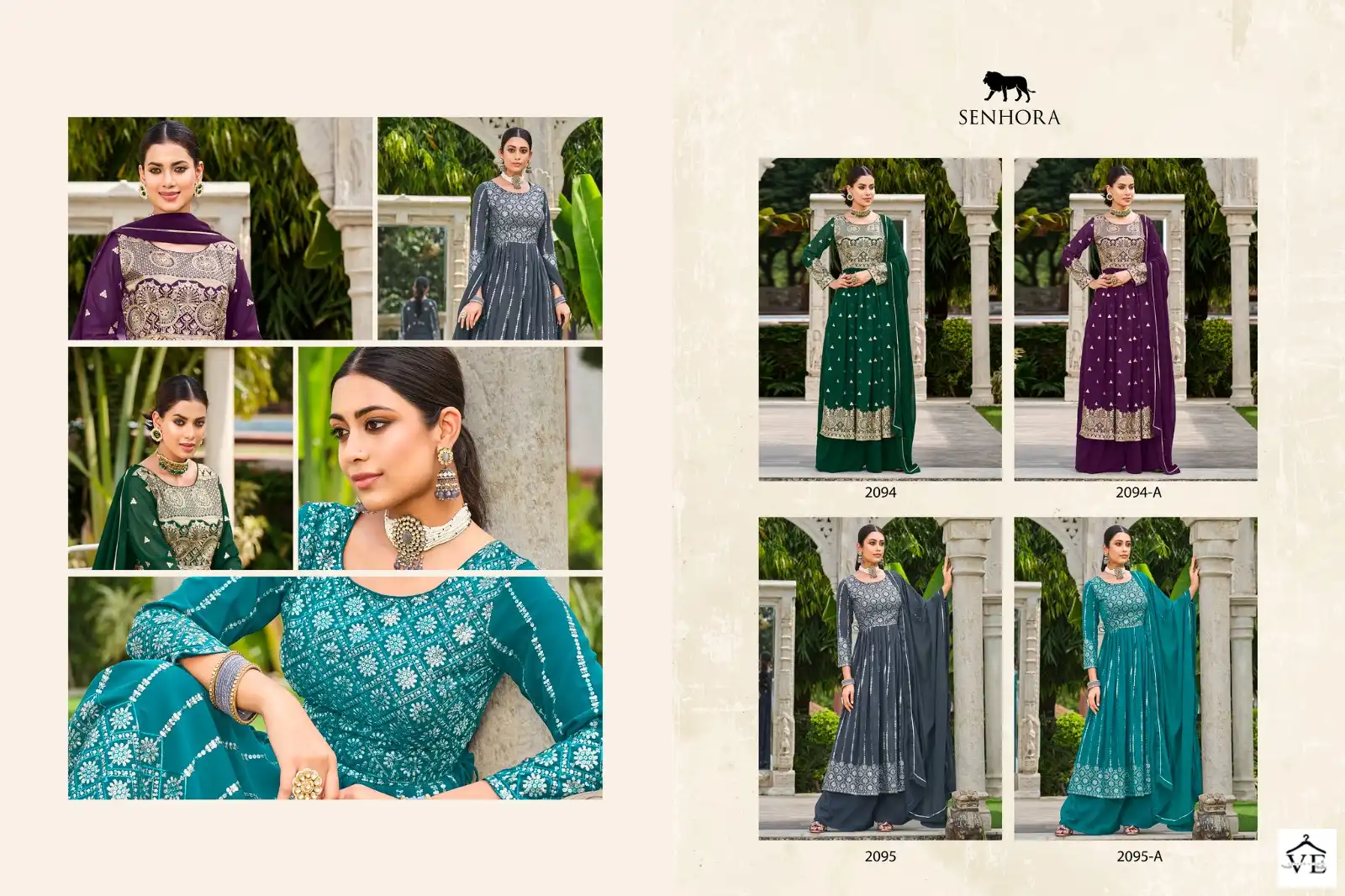 Senhora Vedika Pure Faux Georgette Wholesale Designer Salwar Suit Catalog — Wholesale Salwar Suits, MPA wholesale from Surat — view 5