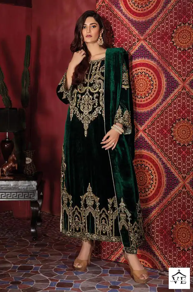 Deepsy Suits Velvet 23 Velvet Wholesale Designer Winter Wear Pakistani Salwar Suit — Wholesale Salwar Suits, MPA wholesale from Surat - Gallery Image 2