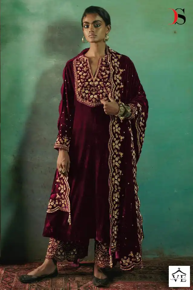 Deepsy Suits Velvet 23 Velvet Wholesale Designer Winter Wear Pakistani Salwar Suit — Wholesale Salwar Suits, MPA wholesale from Surat - Gallery Image 4