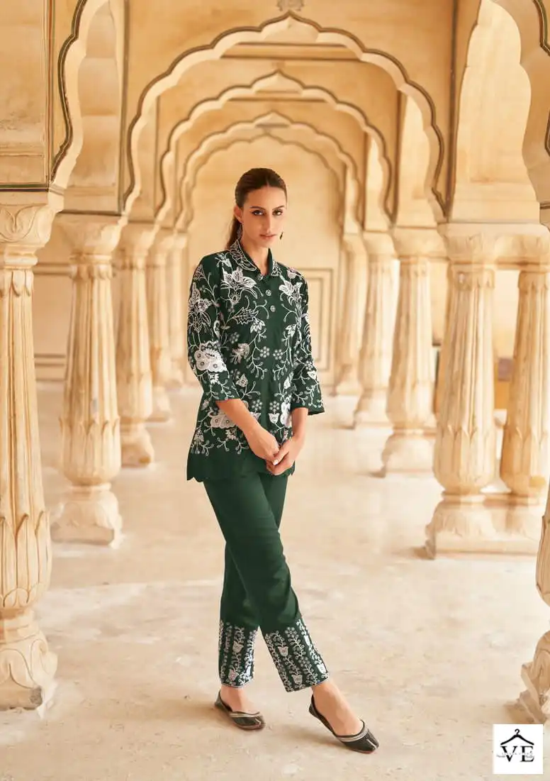 Vamika Veronica Heavy Rayon Wholesale Co-Ord Set Catalog — Wholesale Kurtis, MPA wholesale from Surat — view 2