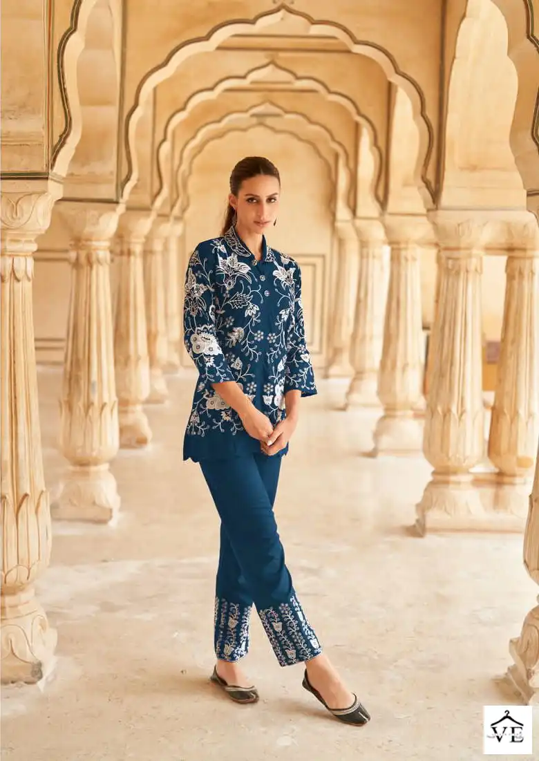 Vamika Veronica Heavy Rayon Wholesale Co-Ord Set Catalog — Wholesale Kurtis, MPA wholesale from Surat — view 5