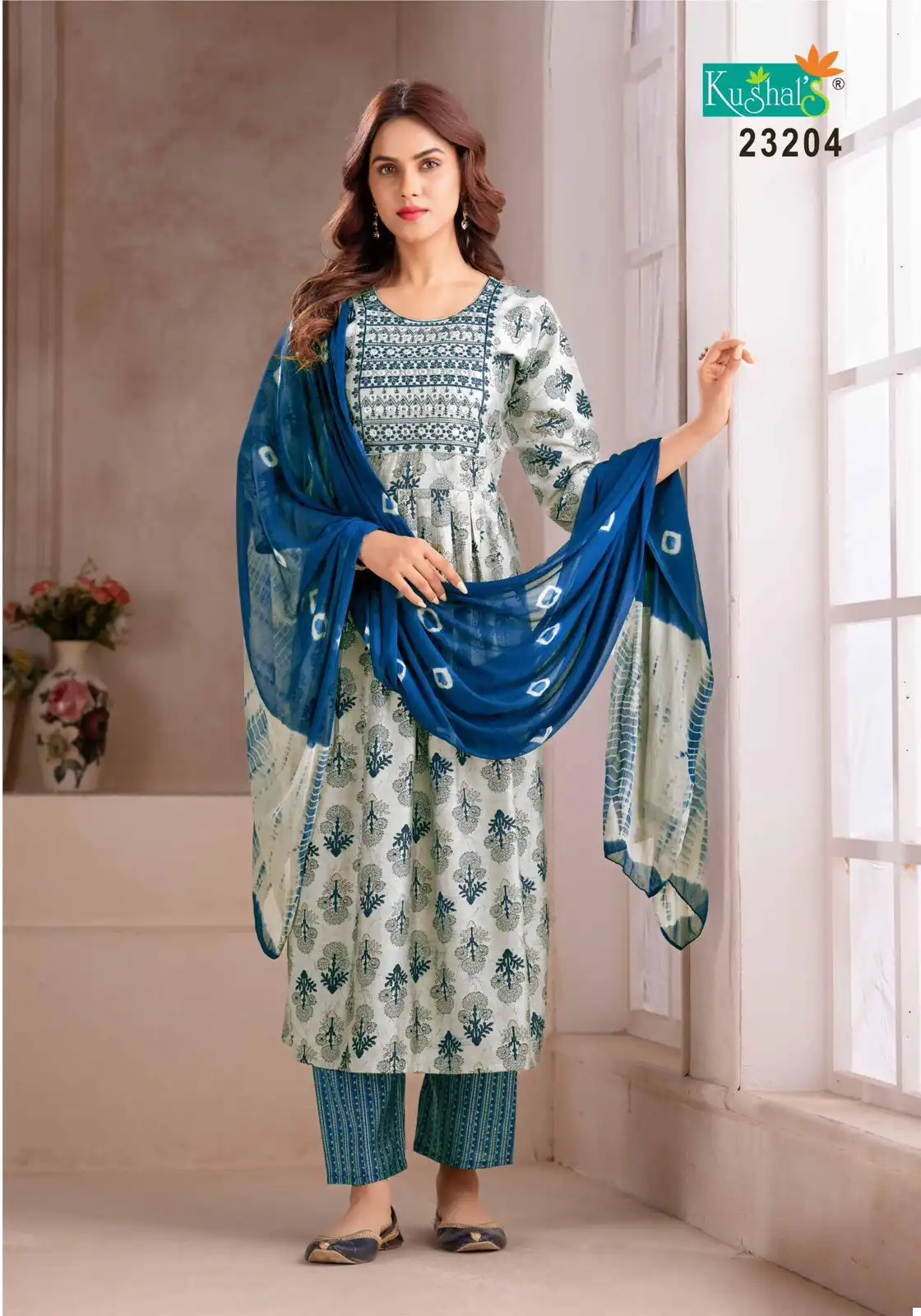 VE Vaani Vol 2 Muslin Printed Wholesale Nayra Cut Readymade Suits Catalog — Wholesale Salwar Suits, MPA wholesale from Surat - Gallery Image 4