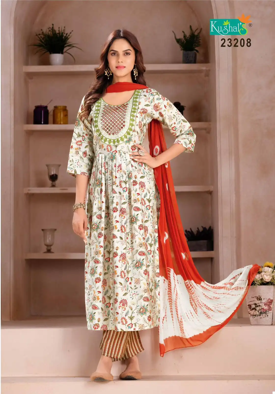 VE Vaani Vol 2 Muslin Printed Wholesale Nayra Cut Readymade Suits Catalog — Wholesale Salwar Suits, MPA wholesale from Surat - Gallery Image 7