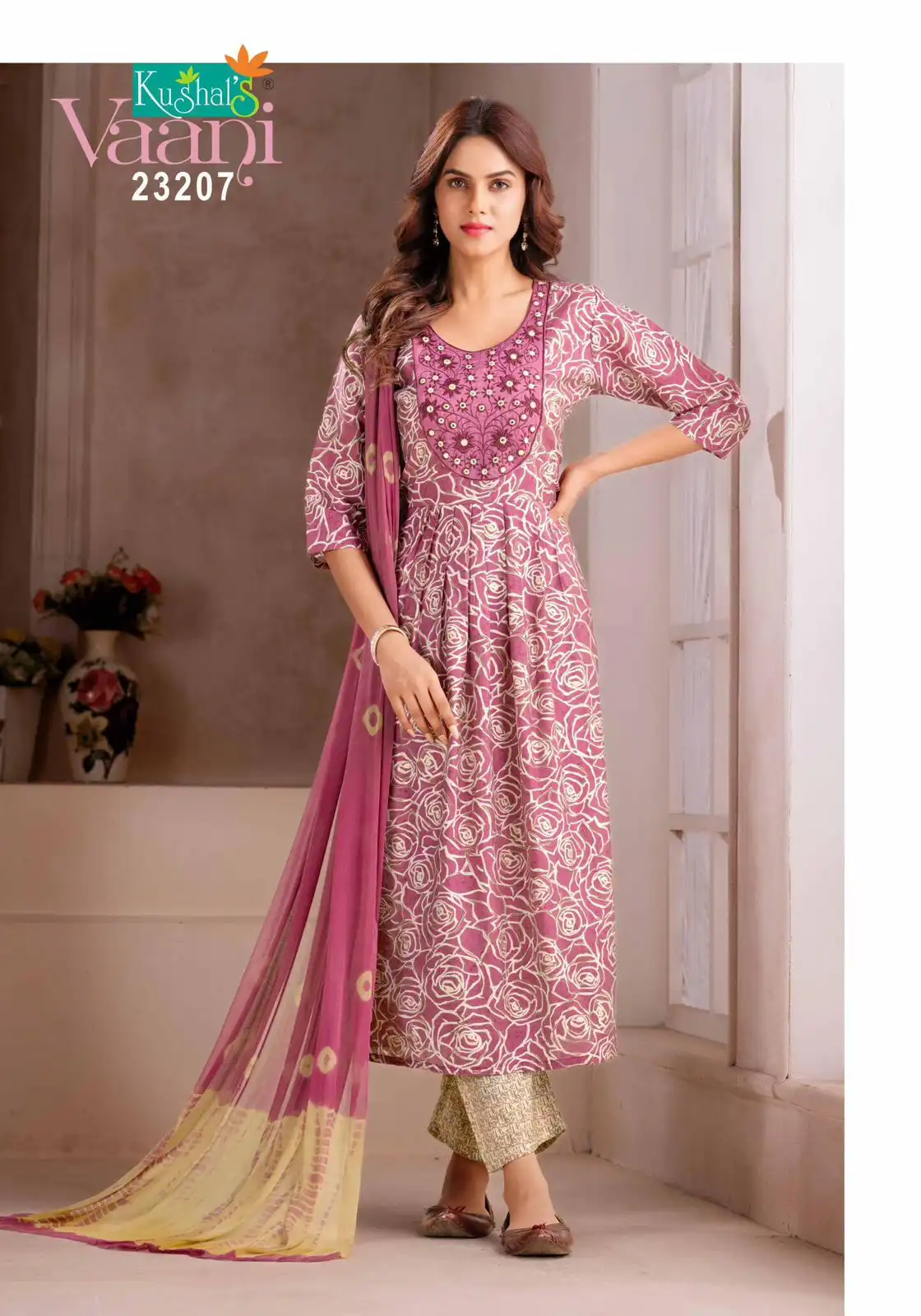 VE Vaani Vol 2 Muslin Printed Wholesale Nayra Cut Readymade Suits Catalog — Wholesale Salwar Suits, MPA wholesale from Surat - Gallery Image 8