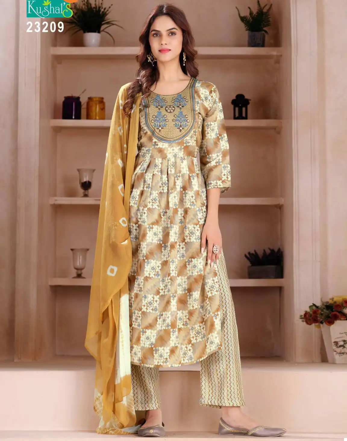 VE Vaani Vol 2 Muslin Printed Wholesale Nayra Cut Readymade Suits Catalog — Wholesale Salwar Suits, MPA wholesale from Surat — view 1