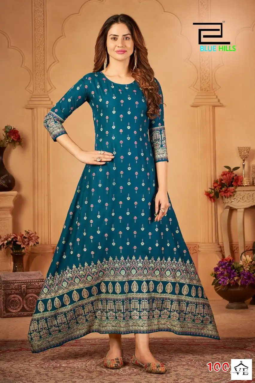 Blue Hills Walkway Vol 45 Rayon 14Kg Wholesale Gown Catalog — Wholesale Kurtis, Blue Hills wholesale from Surat - Gallery Image 3