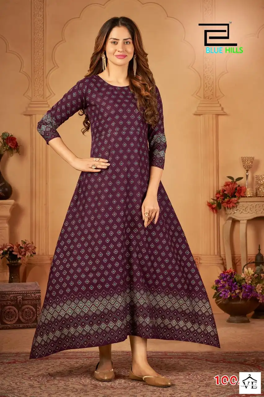 Blue Hills Walkway Vol 45 Rayon 14Kg Wholesale Gown Catalog — Wholesale Kurtis, Blue Hills wholesale from Surat - Gallery Image 4
