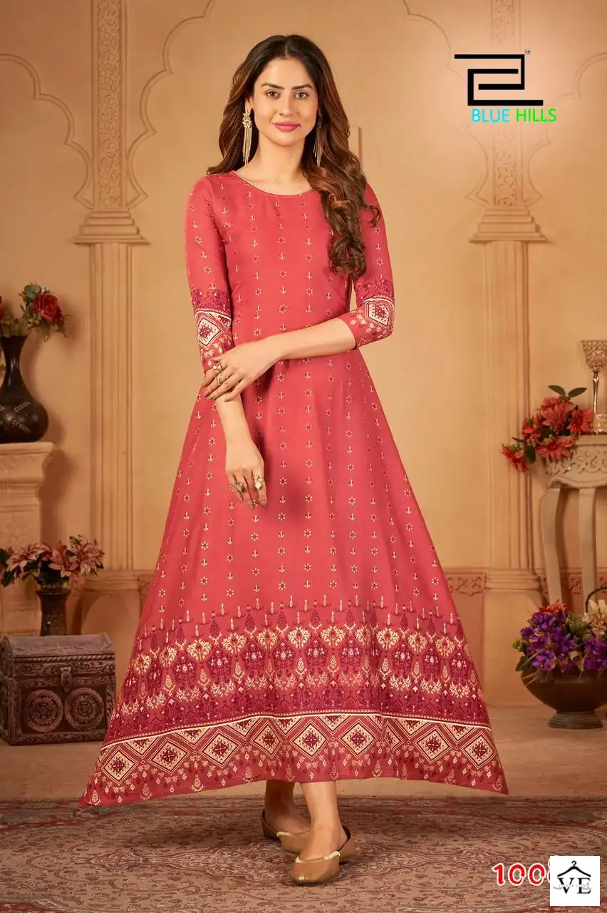 Blue Hills Walkway Vol 45 Rayon 14Kg Wholesale Gown Catalog — Wholesale Kurtis, Blue Hills wholesale from Surat - Gallery Image 8