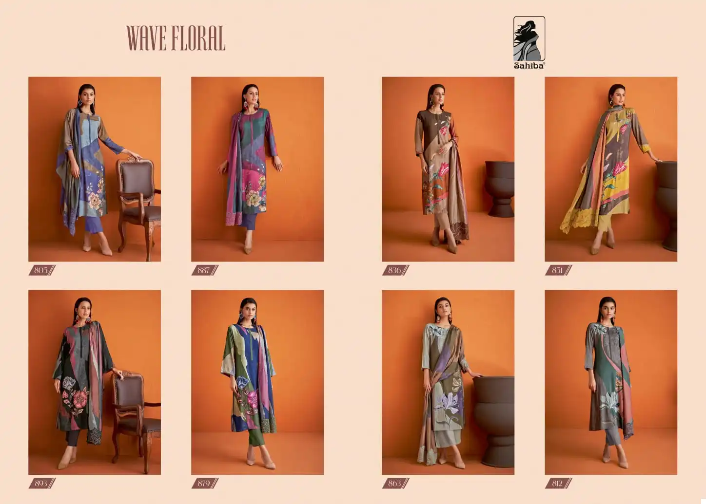 Sahiba Wave Floral Staple Twill Wholesale Winter Wear Salwar Suit Catalog — Wholesale Salwar Suits, MPA wholesale from Surat — view 8