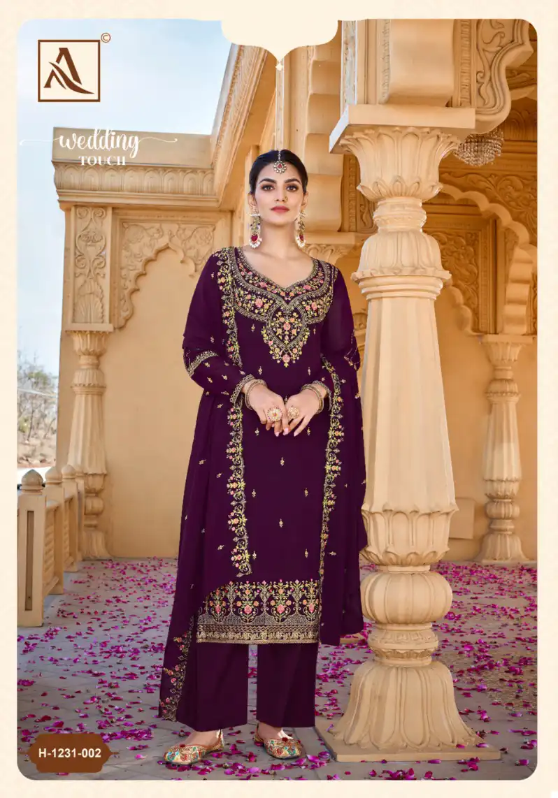 Alok Suits Wedding Touch Georgette Wholesale Designer Salwar Suit Catalog — Wholesale Salwar Suits, Alok Suit wholesale from Surat — view 2