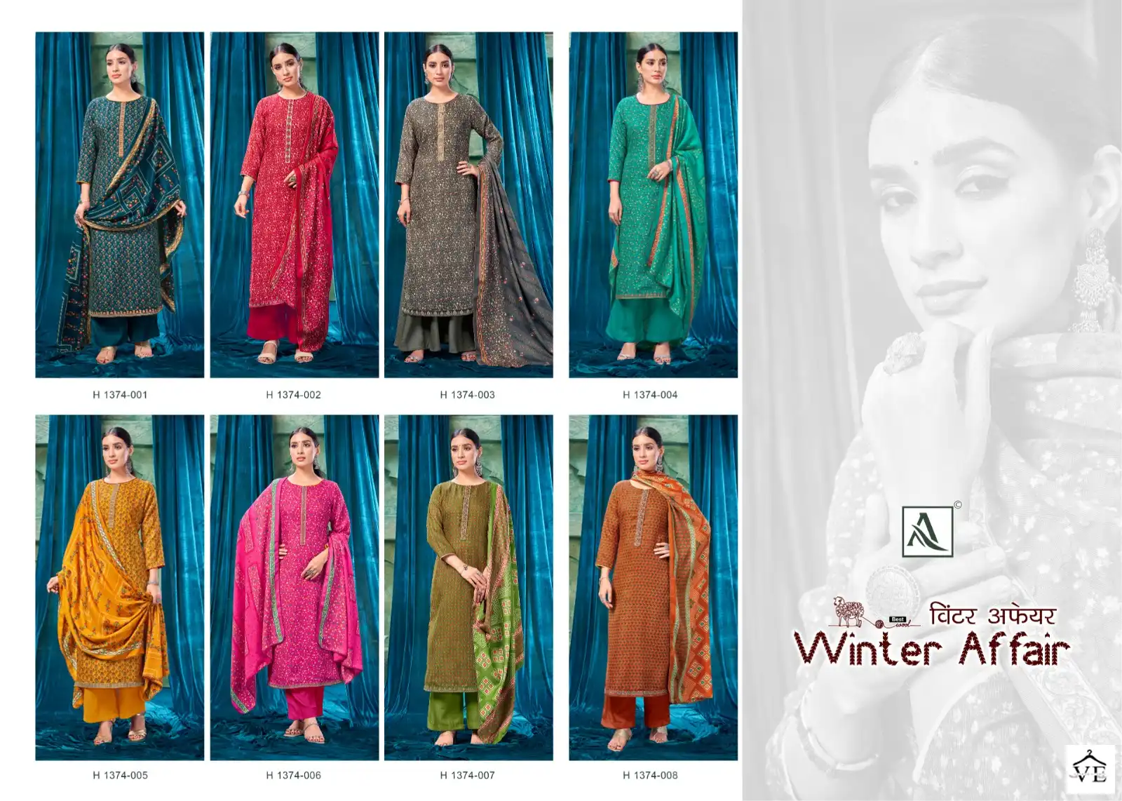 Alok Suits Winter Affair Pashmina Wholesale Embroidery Works Winter Wear Salwar Suit Catalog — Wholesale Salwar Suits, Alok Suit wholesale from Surat — view 9