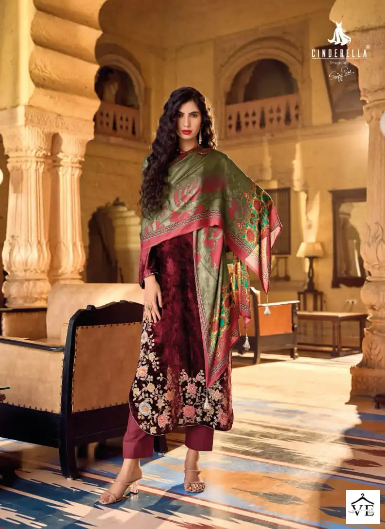 Cindrella The Festive Edit Pure Persian Viscose Velvet Wholesale Designer Winter Wear Salwar Suit Catalog — Wholesale Salwar Suits, MPA wholesale from Surat — Photo 2