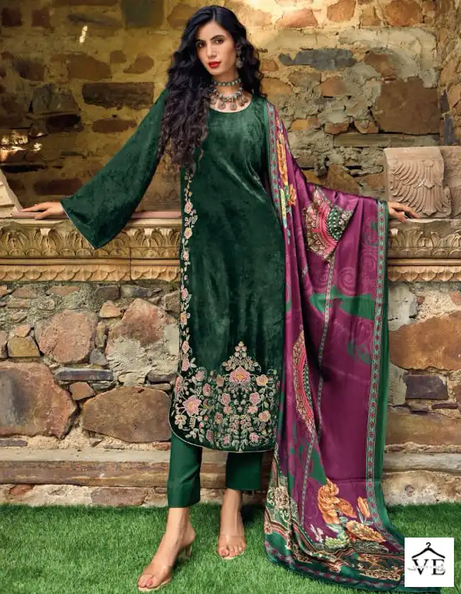 Cindrella The Festive Edit Pure Persian Viscose Velvet Wholesale Designer Winter Wear Salwar Suit Catalog — Wholesale Salwar Suits, MPA wholesale from Surat — view 1