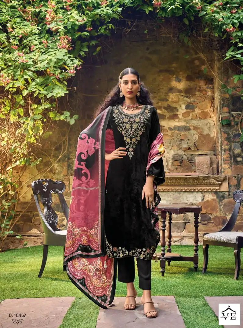Cindrella The Festive Edit Pure Persian Viscose Velvet Wholesale Designer Winter Wear Salwar Suit Catalog — Wholesale Salwar Suits, MPA wholesale from Surat — Photo 3