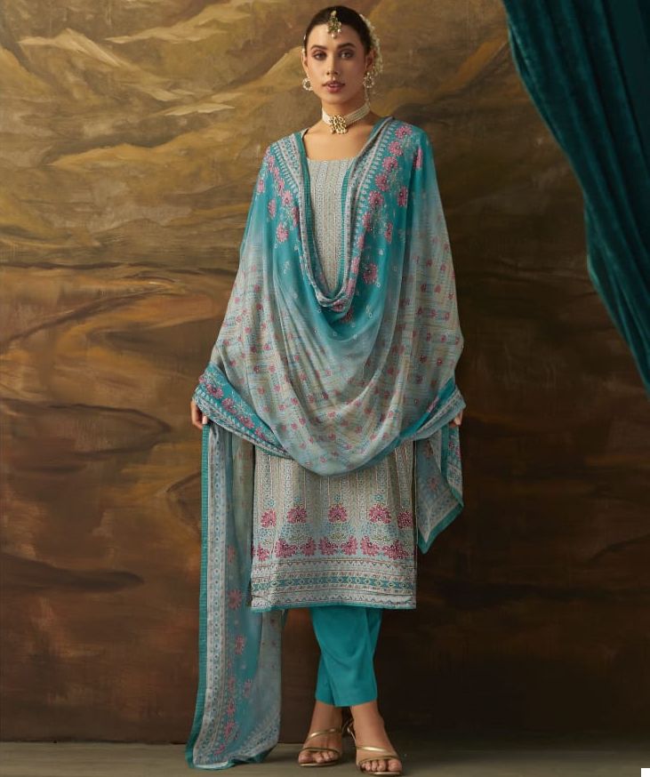 Heer Jhilmil Pure Masline Silk Wholesale Designer Salwar Suit Catalog — Wholesale Salwar Suits, MPA wholesale from Surat — view 1