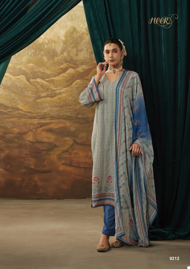 Heer Jhilmil Pure Masline Silk Wholesale Designer Salwar Suit Catalog — Wholesale Salwar Suits, MPA wholesale from Surat - Gallery Image 3