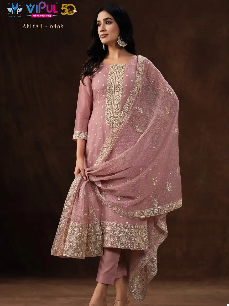 Vipul Aafiya Soft Organza Wholesale Designer Salwar Suit Catalog — Wholesale Salwar Suits, MPA wholesale from Surat — view 1