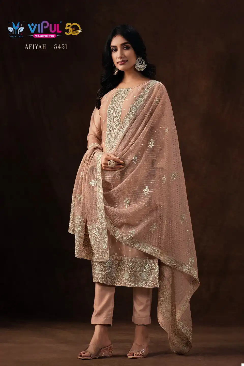Vipul Aafiya Soft Organza Wholesale Designer Salwar Suit Catalog — Wholesale Salwar Suits, MPA wholesale from Surat - Gallery Image 5