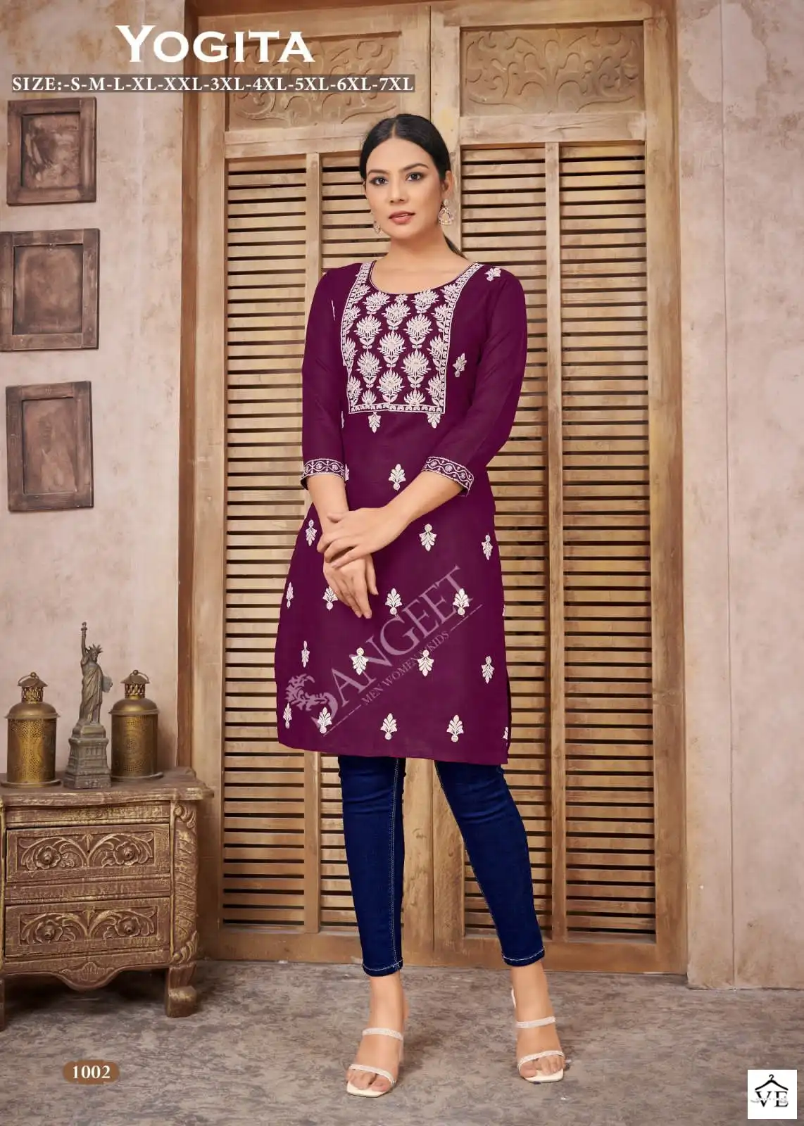 Vardan Ethnic Yogita Magic Cotton Wholesale Designer Kurtis Catalog — Wholesale Kurtis, MPA wholesale from Surat - Gallery Image 5