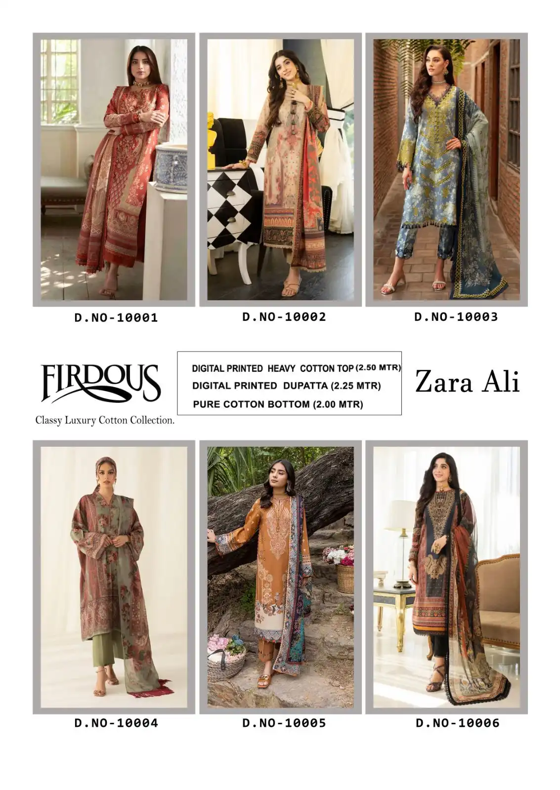 Keval Fab Zara Ali Firdous Vol 14 Cotton Wholesale Pakistani Salwar Suit Catalog — Wholesale Salwar Suits, Keval Fab wholesale from Surat — view 7