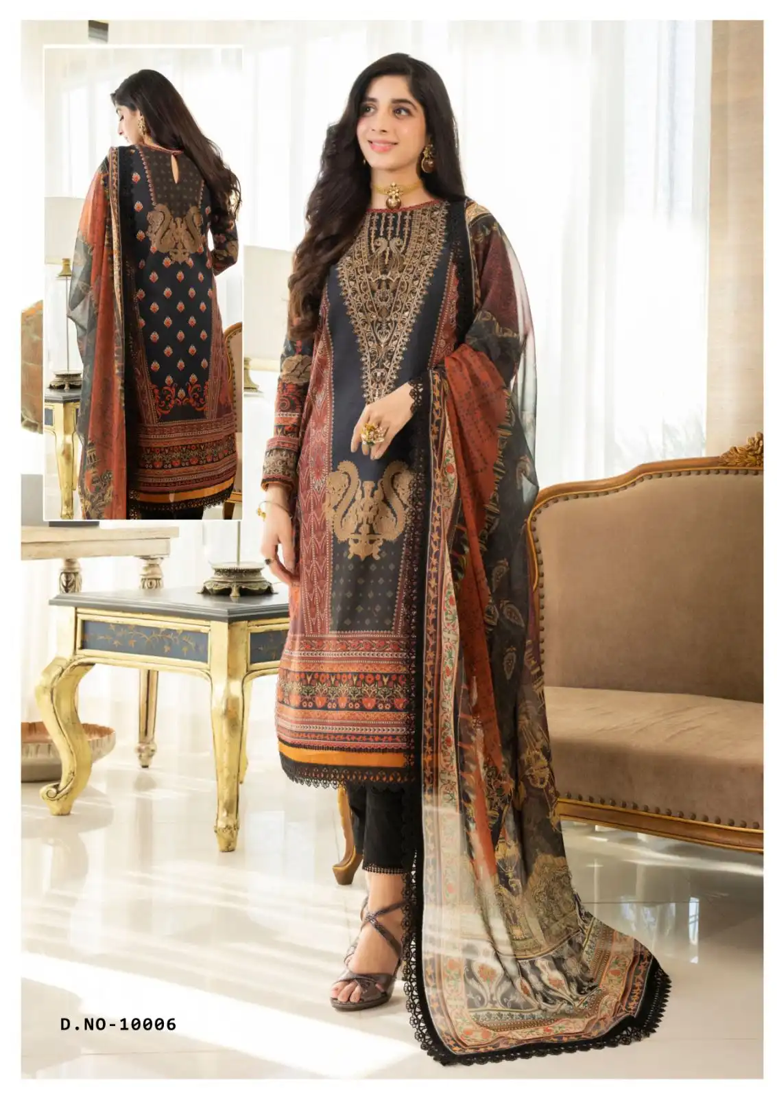Keval Fab Zara Ali Firdous Vol 14 Cotton Wholesale Pakistani Salwar Suit Catalog — Wholesale Salwar Suits, Keval Fab wholesale from Surat - Gallery Image 2