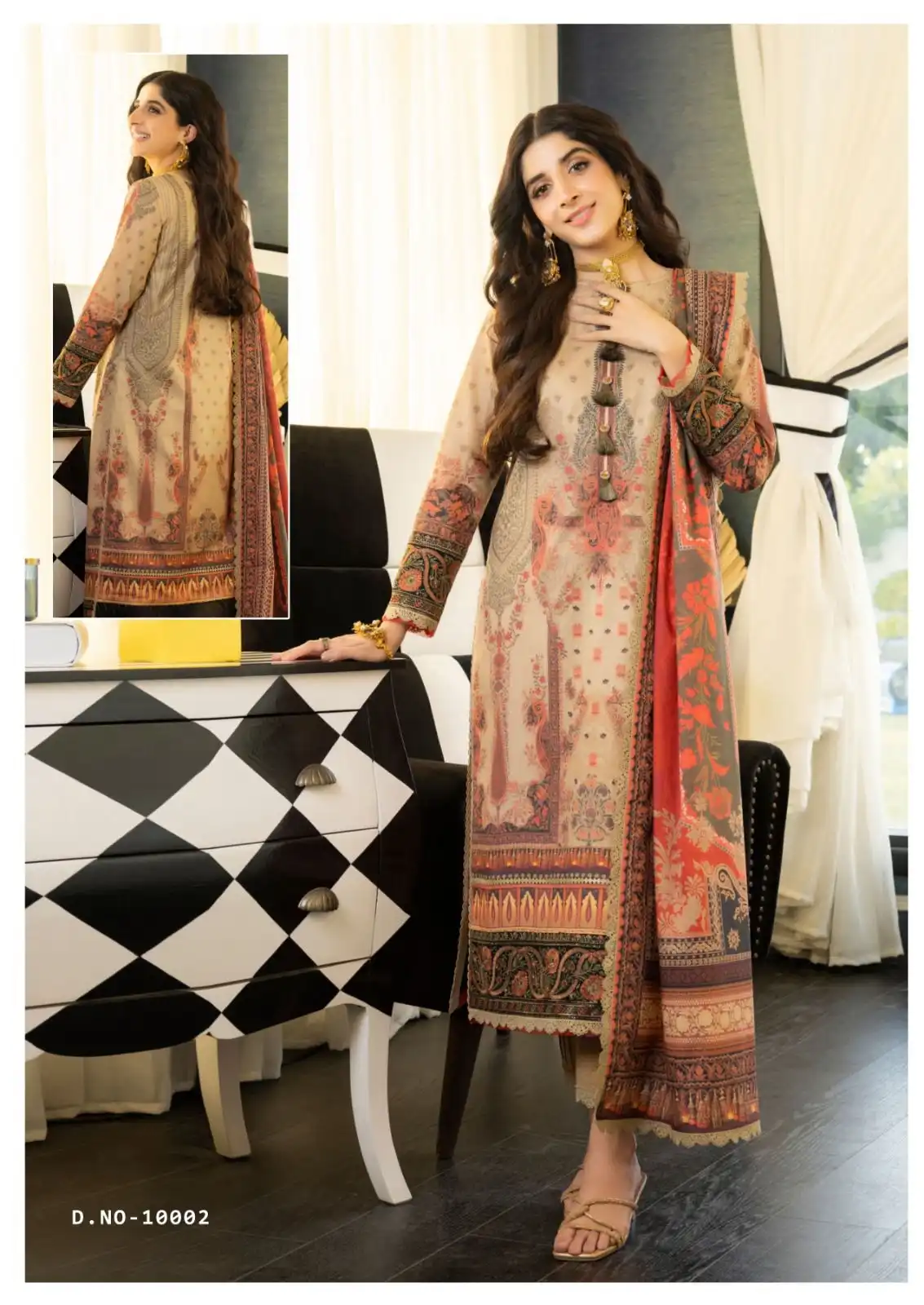 Keval Fab Zara Ali Firdous Vol 14 Cotton Wholesale Pakistani Salwar Suit Catalog — Wholesale Salwar Suits, Keval Fab wholesale from Surat - Gallery Image 4