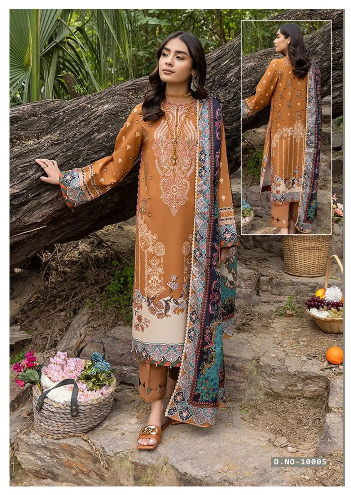 Keval Fab Zara Ali Firdous Vol 14 Cotton Wholesale Pakistani Salwar Suit Catalog — Wholesale Salwar Suits, Keval Fab wholesale from Surat - Gallery Image 6